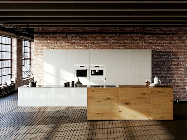Kitchen with island Wildwood 1088 LAGO 36E8 factory LAGO from Italy. Foto №1