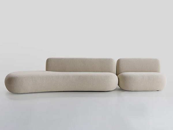 Modular fabric sofa with soft back Potocco Jade 953 D 953/D factory POTOCCO from Italy. Foto №17