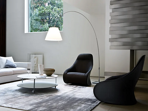 Swivel armchair with upholstered back ZANOTTA Derby factory ZANOTTA from Italy. Foto №3