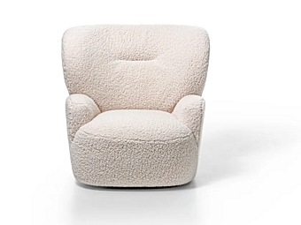 Fabric armchair with removable cover and armrests Gervasoni Loll 09 factory Gervasoni from Italy