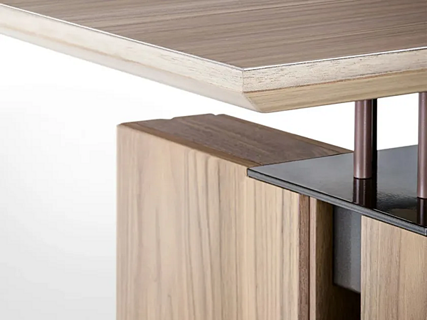 Walnut dining table GIORGETTI G-Code 71215, 71216 factory GIORGETTI from Italy. Foto №5