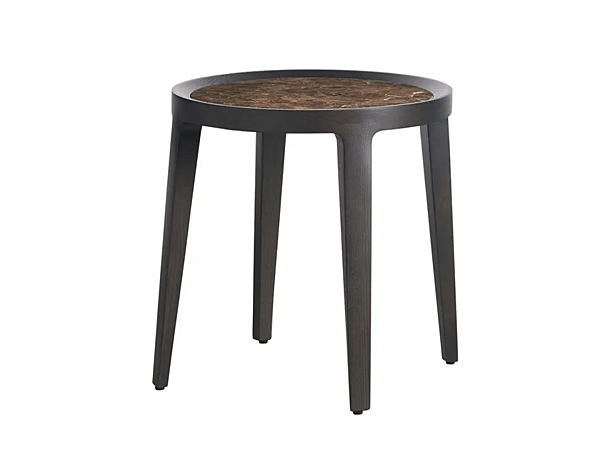 Round ash side table with marble top Potocco Spring 841 TBC 841/TBC factory POTOCCO from Italy. Foto №1
