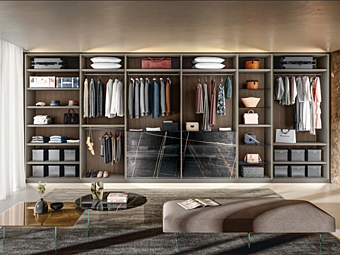 Sectional walk-in wardrobe outfit 1180 LAGO Sectional walk-in wardrobe outfit 1180 LAGO factory LAGO from Italy