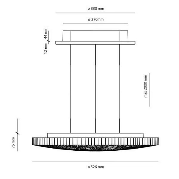 LED pendant lamp made of technopolymer Artemide Calipso factory Artemide from Italy. Foto №6