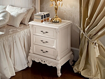 Solid wood bedside table with drawers Modenese Luxury Interiors 12208 factory MODENESE GASTONE from Italy