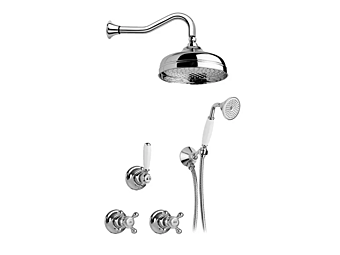 5 Hole Recessed Steel Shower Set with Hand Shower Julia Gaia Mobili factory GAIA from Italy