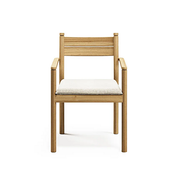 Stackable wooden garden chair with armrests Atmosphera Apache factory ATMOSPHERA from Italy. Foto №8