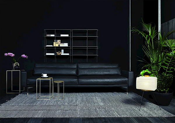 Sectional sofa in leather or fabric VIBIEFFE 110 Modern factory VIBIEFFE from Italy. Foto №6