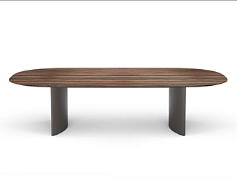 Oval wooden meeting table Siena I 4 Mariani