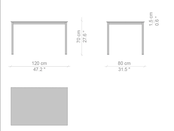 Rectangular glass and steel table CASSINA 10 Table en Tube 010 factory CASSINA from Italy. Foto №2