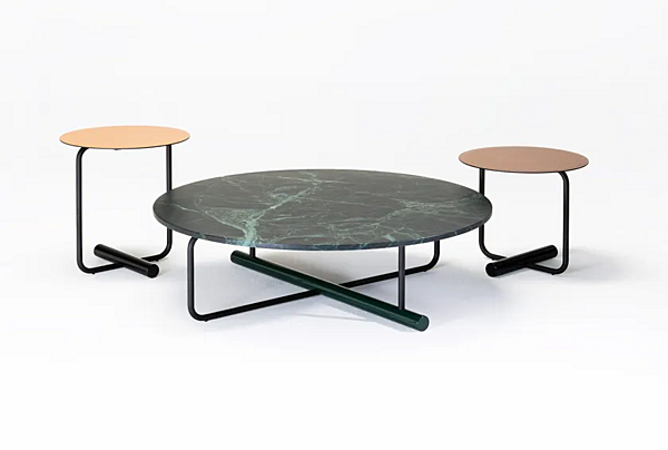 Round marble coffee table ZANOTTA Toto factory ZANOTTA from Italy. Foto №2