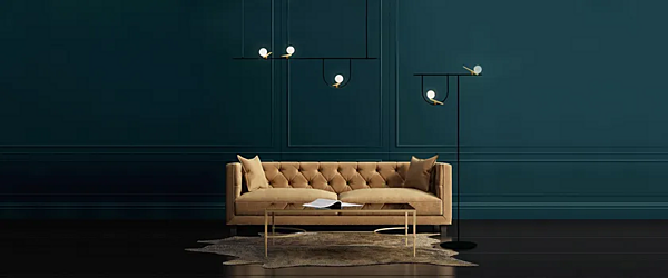 LED floor lamp in brass Yanzi Artemide 1102010A factory Artemide from Italy. Foto №4