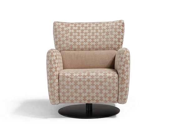 Swivel armchair with honey fabric Egoitaliano factory Egoitaliano from Italy. Foto №1