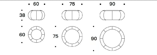 Round canvas garden pouf with removable cover Saba Geo factory SABA from Italy. Foto №5