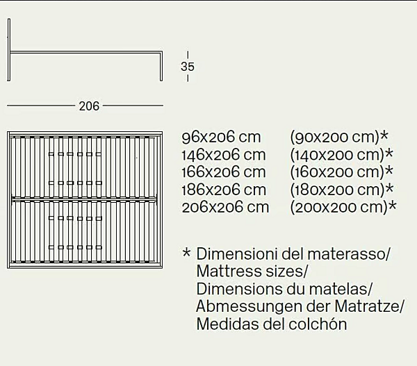 Double bed with upholstered back ZANOTTA NYX 1706 factory ZANOTTA from Italy. Foto №3