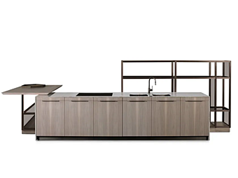 Wooden kitchen with island GIORGETTI GK 03 factory GIORGETTI from Italy