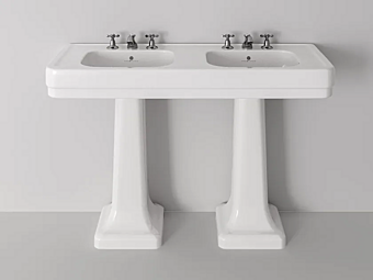 Double pedestal ceramic washbasin Park Avenue Broadway PKBROADWAYM, PKPEDESTAL factory Park Avenue from Italy