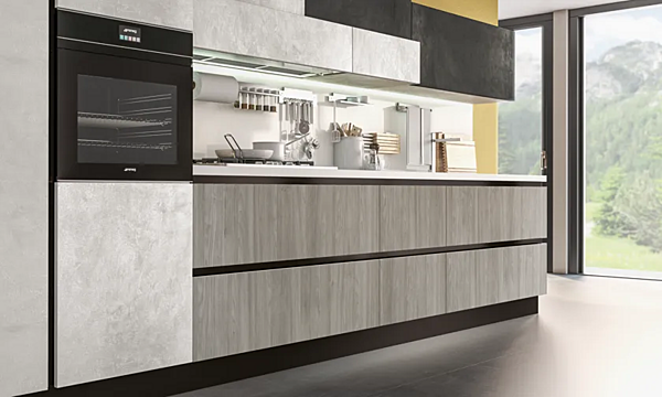 Linear Fitted Kitchen Immagina Plus Neck 2 LUBE CUCINE factory LUBE CUCINE from Italy. Foto №2