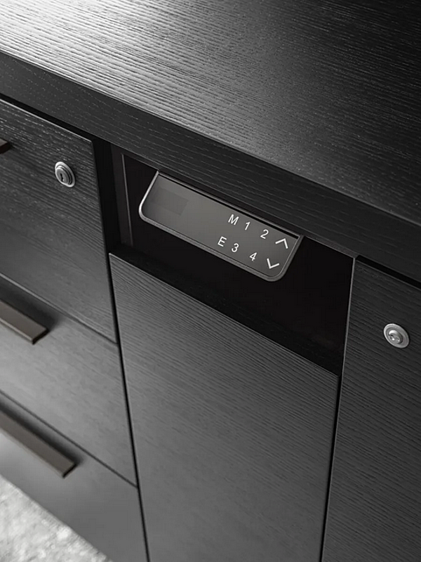 Wooden office storage unit with adjustable height top INCA i 4 Mariani factory i 4 Mariani from Italy. Foto №3