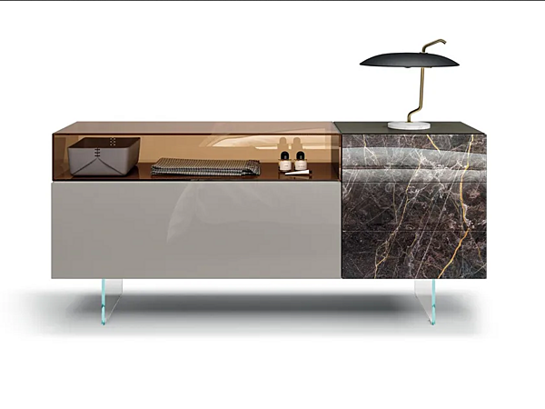 Glass chest of drawers 36E8 by LAGO  2623 2623 factory LAGO from Italy. Foto №1
