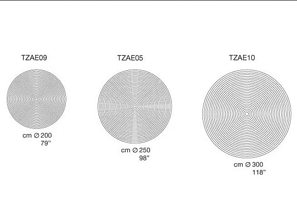 Round outdoor rug Zoe Rev PAOLA LENTI factory PAOLA LENTI from Italy. Foto №4