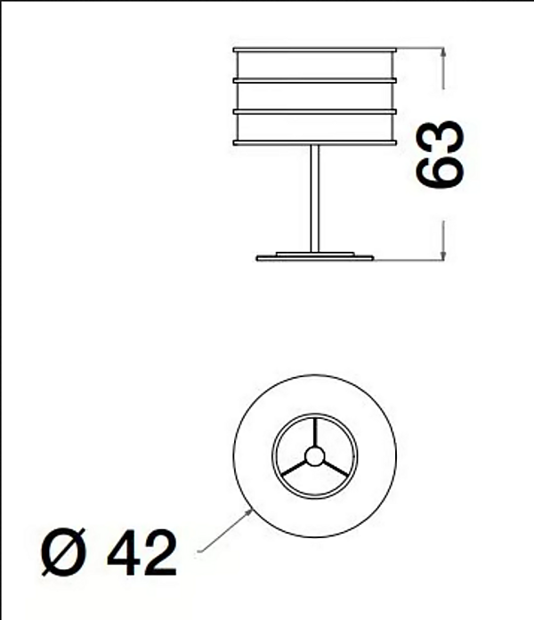 Metal Table Lamp Cocoon by CPRN HOMOOD C357 factory CPRN HOMOOD from Italy. Foto №2