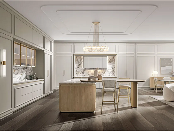 Custom wooden kitchen with island Radha 2.0 Old Line factory Oldline from Italy. Foto №1