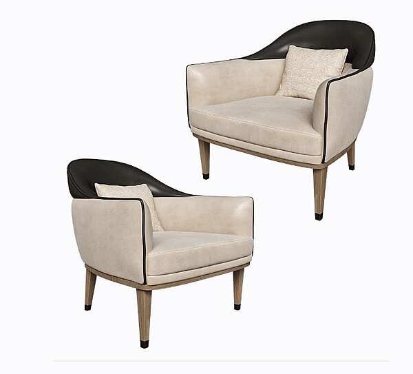 Nabuk armchair with armrests Dragonfly CPRN HOMOOD D674 factory CPRN HOMOOD from Italy. Foto №1