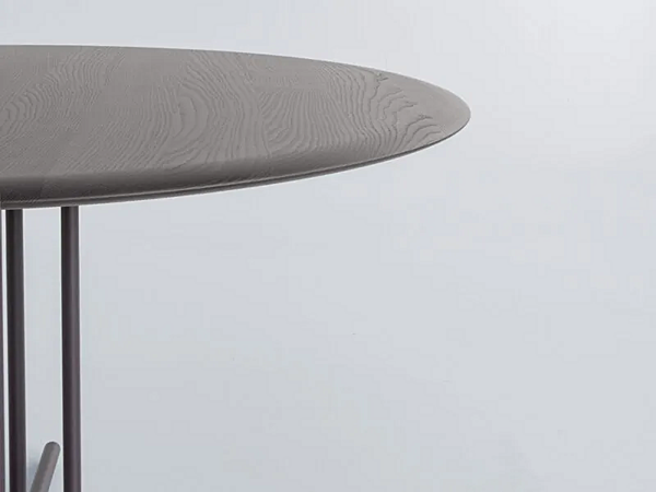 Round coffee table in ash and metal Potocco Graphic 955 TBC 60 80 955/TBC-60, 955/TBC-80 factory POTOCCO from Italy. Foto №4