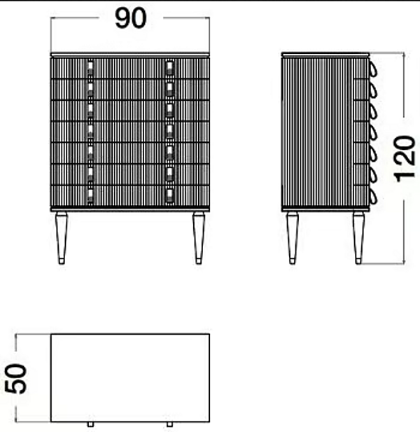 Wooden chest of drawers Cocoon by CPRN HOMOOD C313 factory CPRN HOMOOD from Italy. Foto №2