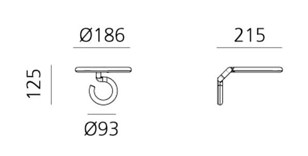 Adjustable Metal Wall Lamp Vine Light Artemide 1567030A factory Artemide from Italy. Foto №10