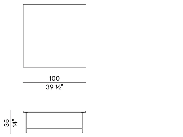 Square low garden side table with porcelain stoneware top Potocco Little T 878 TQ 100 Out 878/TQ-100-OUT factory POTOCCO from Italy. Foto №6