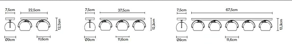 Wall lamp ceiling lamp Beluga color Fabbian factory Fabbian from Italy. Foto №3