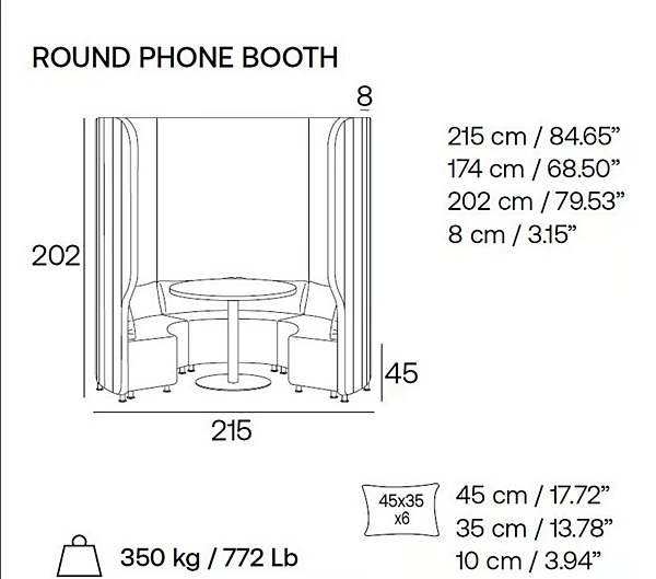 Acoustic Fabric Office Booth for Coffee Break Adrenalina Maji System factory ADRENALINA from Italy. Foto №5