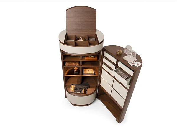 Wooden cabinet with integrated lighting GIORGETTI Houdini 50121, 50131 factory GIORGETTI from Italy. Foto №3