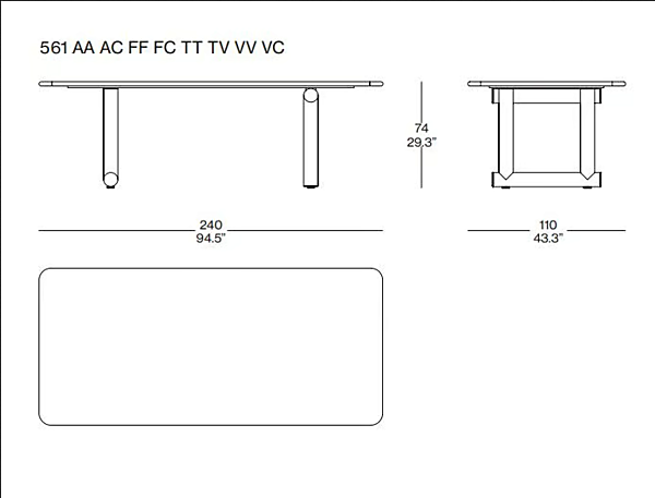 Aluminium Garden Table with Cement Top CASSINA Trampoline Collection factory CASSINA from Italy. Foto №5