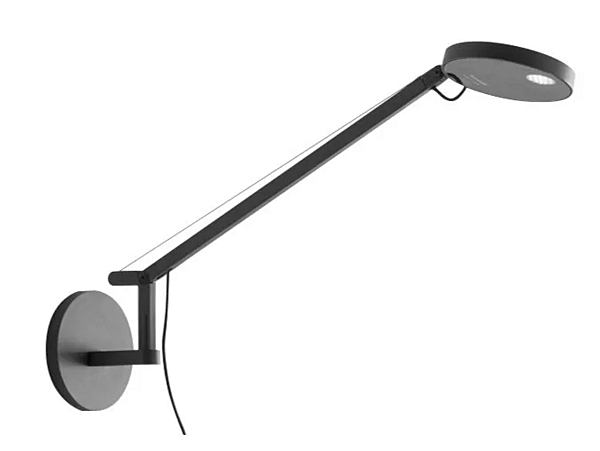 LED wall lamp with swing arm in aluminum Artemide Demetra Micro factory Artemide from Italy. Foto №4