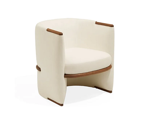 Upholstered fabric armchair with armrests GIORGETTI Opus factory GIORGETTI from Italy. Foto №1