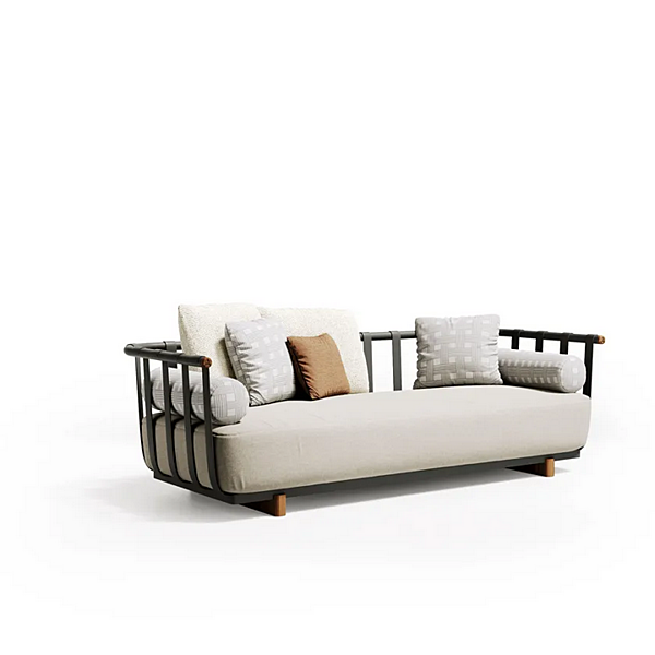 Three-Seater Garden Sofa in Fabric Atmosphera Portofino factory ATMOSPHERA from Italy. Foto №6