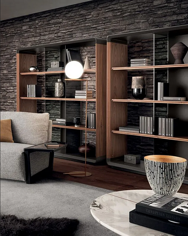 Freestanding Wooden Bookcase Herman i 4 Mariani factory i 4 Mariani from Italy. Foto №9