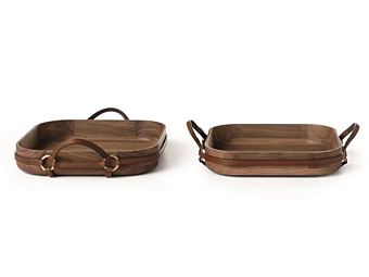 Square Walnut Tray ARTE BROTTO Selleria 01 02 SEL.01/SEL.02 Square Walnut Tray ARTE BROTTO Selleria 01 02 SEL.01/SEL.02 factory Arte Brotto from Italy