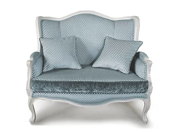 Armchair with armrests upholstered in fabric CASA +39 Puccini 7806 factory CASA +39 from Italy. Foto №1