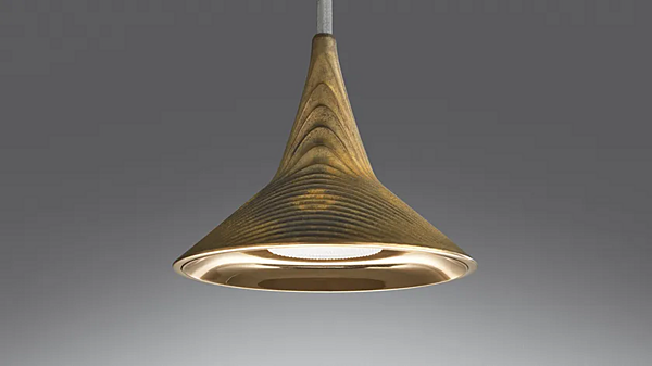 LED pendant lamp in brass Artemide Unterlinden 1936W10A, 1936010A factory Artemide from Italy. Foto №3