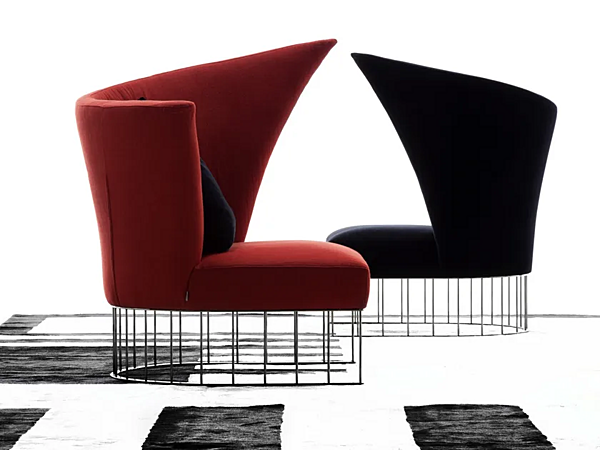 Upholstered fabric armchair Virgola ERBA ITALIA factory ERBA ITALIA from Italy. Foto №23