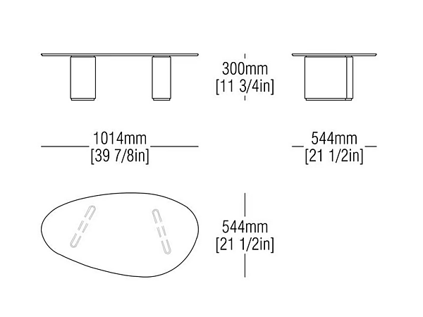 Oval Cast Glass Coffee Table Stowe MisuraEmme factory MisuraEmme from Italy. Foto №4