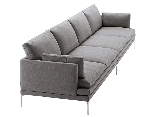 Leather sofa with upholstered back ZANOTTA William 1330 factory ZANOTTA from Italy. Foto №13