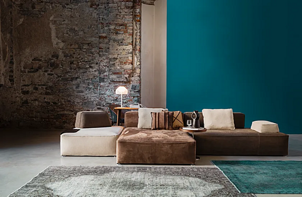 Sectional sofa in fabric or leather VIBIEFFE 275 Glam factory VIBIEFFE from Italy. Foto №11