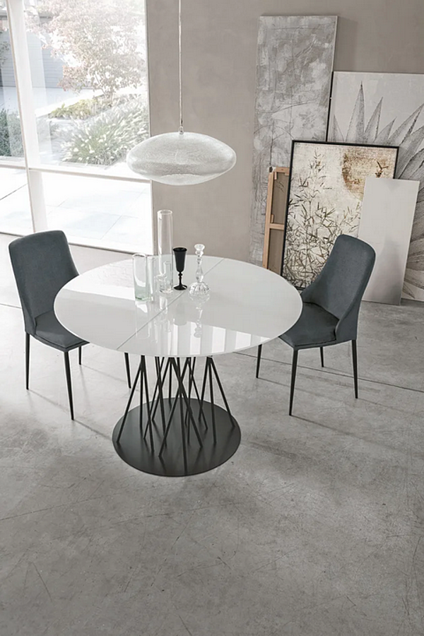 Extending round glass table bamboo SEDIT factory SEDIT from Italy. Foto №2