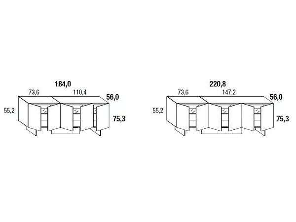 Modular Sideboard 36E8 20500 LAGO factory LAGO from Italy. Foto №2