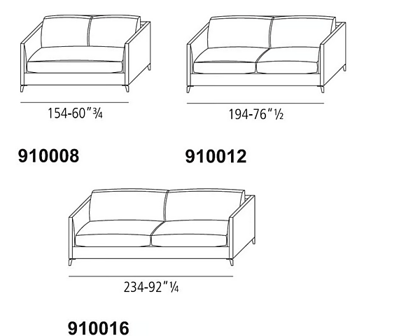 Sectional sofa in fabric or leather VIBIEFFE 910 Zone Slim factory VIBIEFFE from Italy. Foto №10